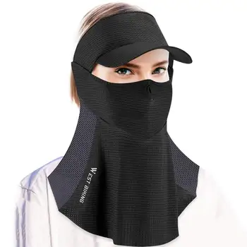 Уф-маска для лица, женская солнцезащитная шляпа с крышкой для лица UPF50, защита от солнца, спортивная маска для гольфа, чехол для езды на велосипеде на открытом воздухе