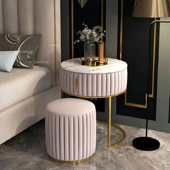 Современный мини-туалетный столик Мебель для спальни Nordic Light Роскошные комоды Простой стул для макияжа Шкаф для хранения Туалетный столик