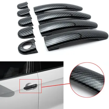 Декоративные накладки на боковые дверные ручки из углеродного волокна для Jetta MK6 2012-2015 Tiguan 2009-2016 -Polo 2010-2014