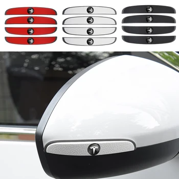Резиновая полоса на бампере, значок на двери автомобиля, наклейки для защиты от столкновений для Tesla Model 3, модель S, модель X, модель Y Roadster, автоаксессуары