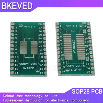 5ШТ TSSOP28 SSOP28 SOP-28 Переходная плата SOP28 к DIP28 Переходная плата DIP Pin-адаптер для шага платы